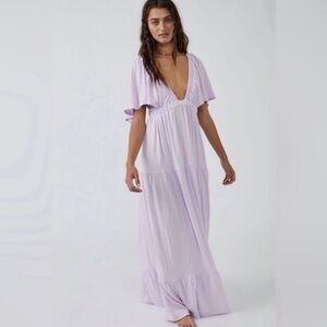 Elegant Lavender Maxi Dress